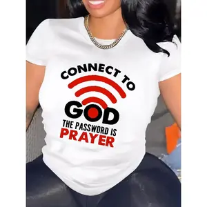 Connect to God Prayer Wifi Graphic T-Shirt - Christian Faith Outfit, Comfortable Cotton Tee, Religious Fashion Top, Perfect Gift for Her & Him, Best Present for Friends & Family, Ideal for Easter & Christmas