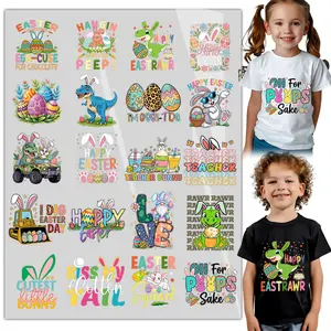20PCS Easter DTF Heat Transfers – Christian Faith & Bunny Theme – Ready to Press Iron On Designs for T-Shirts, Kids Apparel, Tote Bags & DIY Crafts