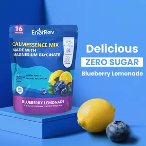 Calmessence Mix Drink - 16 Stick Packs with Magnesium Glycinate & Vitamin D, Vegan, Gluten-Free, Non-GMO - Ashwagandha 400mg, L-Theanine - Cortisol Reducer for Men & Women - Sleep Support, Stress Relief, Mood Relaxation - Healthcare