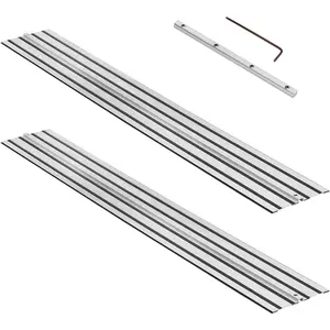 110" Track  Guide Rail for  Track Saws, 55" x 2 Guide Rail with Connector Replacement for  DWS5022,  for Woodworking and  Cuts,  Extruded 2 Year Warranty