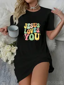 Jesus Loves You Colorful Faith Hope Joy Christian Dress