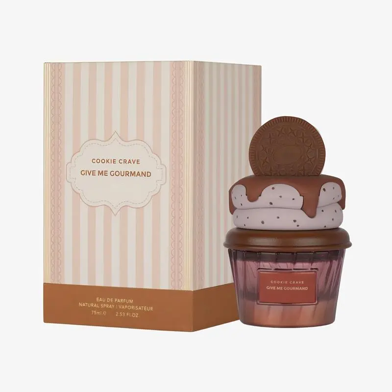 Cookie Crave EDP 75ml, a Natural Vanilla Women's Fragrance and Long Lasting Perfume Spray on Skin with Sweet Vanilla Scents, Cocoa Butter & Sugar Notes, Youth, Everyday Use, Single Item, Bottle