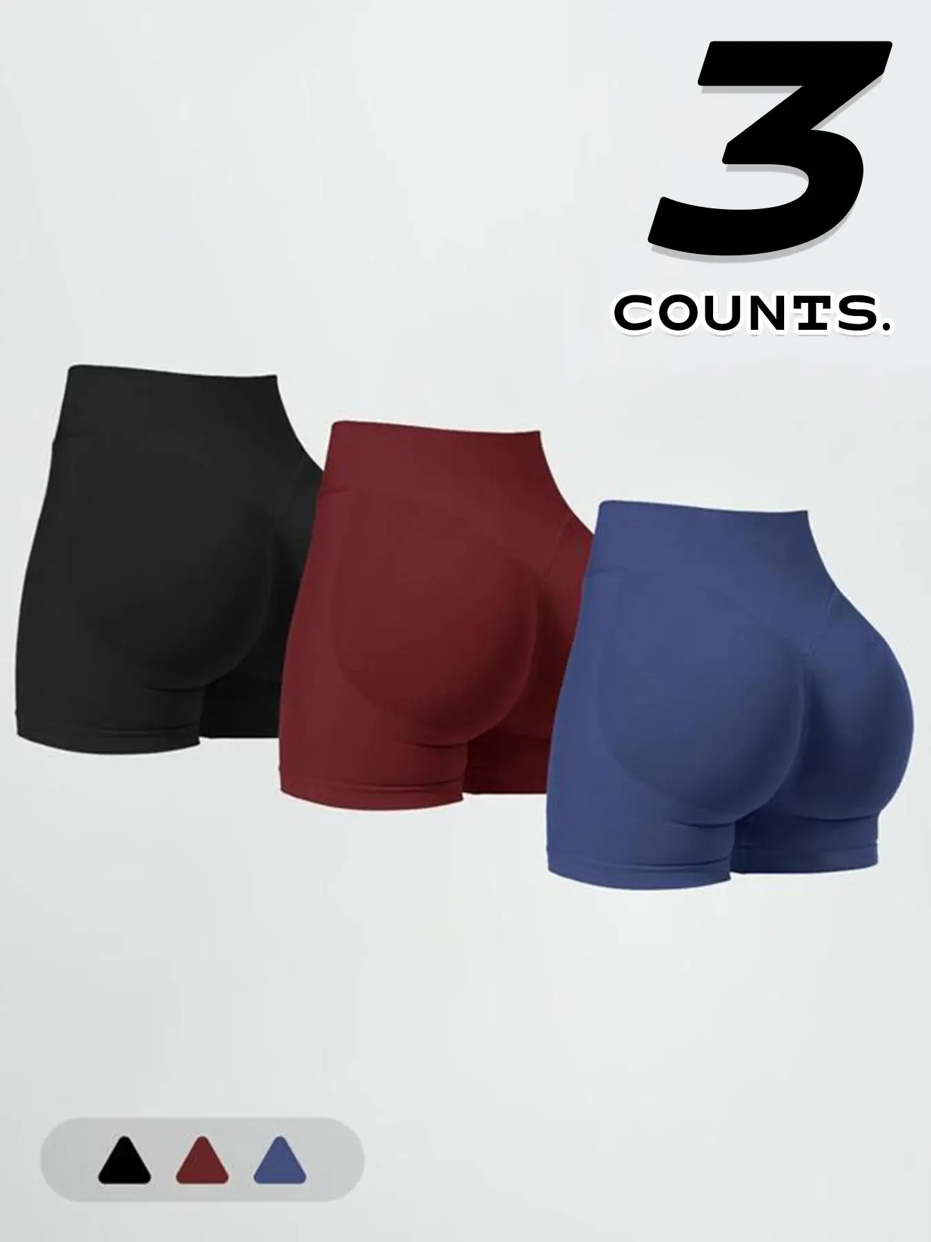 Women's Solid Color High Waist Gym Shorts, Breathable Comfortable High Stretch Skinny Shorts, Ladies Sportswear for Indoor Outdoor Wear, High Stretch Bottoms, High Waisted Shorts, Athletic Wear Shorts