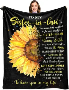 Sister in Law Gifts, Sister in Law Birthday Gifts, Gifts for Sister in Law, Sister in Law Gifts for Women, Best Sister-in-Law Wedding Gift Ideas, Sister in Law Throw Blanket 60"X50"