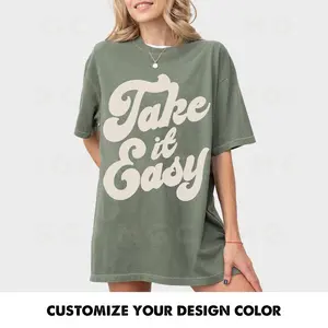Comfort Colors Shirt Take it Easy Tee | modern hippie graphic tee, cute retro style tshirt, vintage Inspired Cotton T-Shirt, Unisex Tee 24N
