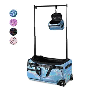 Byootique Dance Bag with Garment Rack & Wheels Travel Duffle Bag