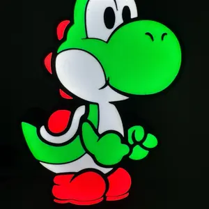 Yoshi Nintendo Mario LED Sign - 10" USB Powered for Home Decor Mancave Garage