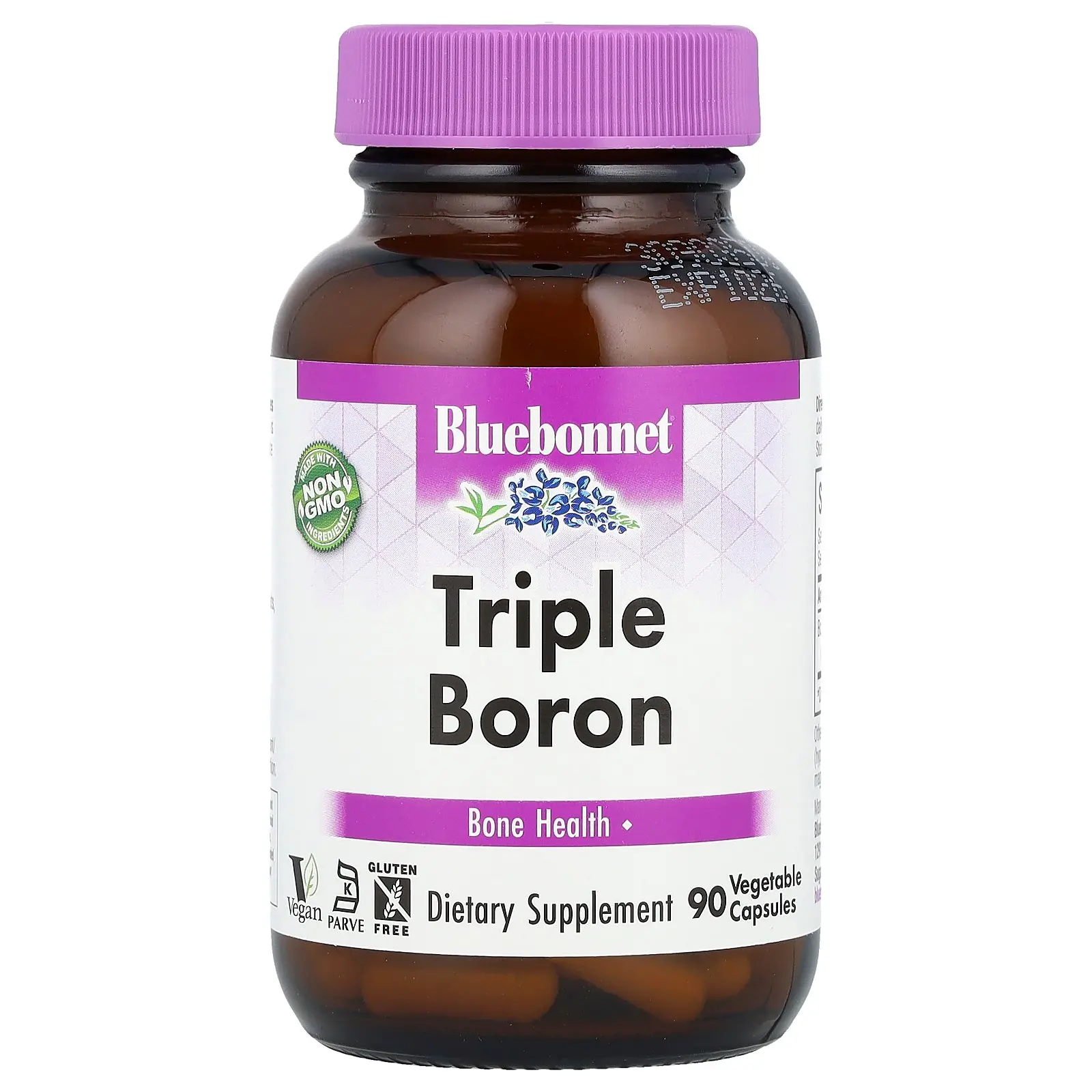 Bluebonnet Nutrition Triple Boron, 90 Vegetable Capsules (3 mg per Capsule)