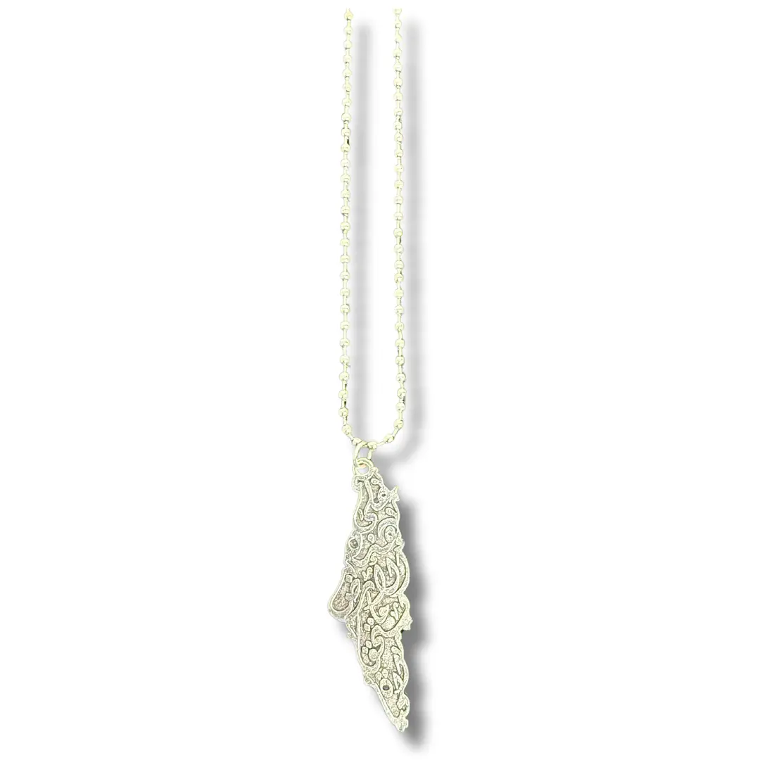 Silver Arabic Design Necklace Silver Arabic Design Necklace
