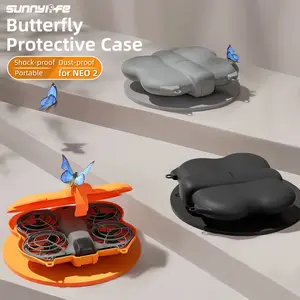 for DJI NEO2 Drones Protective Case, Cover, Available in Black, Gray, Plastic, Free Carabiner | 2 in 1 All-round Protection | Protect Lens and Screen | Portable & Easy Storage | Photography Accessories for Holiday Travel and Outdoor Sports