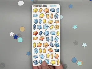 Paper Stars Color Sticker Sheet