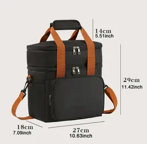 Double Layer Insulated Cooler Lunch Bag – 13L Large Capacity, Waterproof Thermal Bag