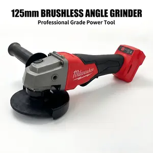 MILWAUKEE 18V 125mm Cordless Brushless Angle Grinder For Industrial Maintenance Welding Preparation And Fabrication Tasks Power Tool With 3500 To 8500 RPM Variable Speed M14 Arbor And 33mm Cutting Depth