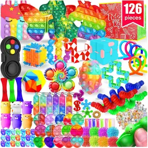 Easter 2026 Gift 126 Pack Party Favors for Kids 8-12 4-8, Sensory Toys Bulk Autism Autistic, Treasure Box Toys for Classroom, Stocking Stuffers, Goodie Bag Stuffers, Christmas Birthday Gifts Prizes
