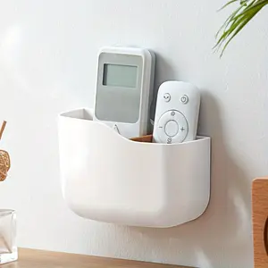 1pc Wall mounted TV, mobile phone remote control storage box upgraded version with partition partition partition wall mounted storage box