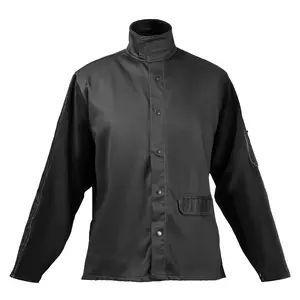 Father's Day Gift VEVOR Flame-Resistant Welding Jacket XXL Heavy Duty Cowhide Leather & 9oz FR Cotton