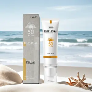 VGO Tinted Moisturizer with SPF 50 +! Earthy Yellow Liquid for Hydration, Sun Protection, and Facial Comfort Sunscreen Skin Repair Moisture Hydrate Hydrating Moisturizing Facial