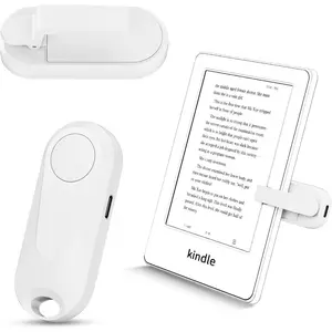 RF Remote Control Page Turner for Kindle Paperwhite Oasis eReaders Kobo,Camera Video Recording Remote Triggers, Page Turner for ipad Tablets Reading Novels Comics (White)