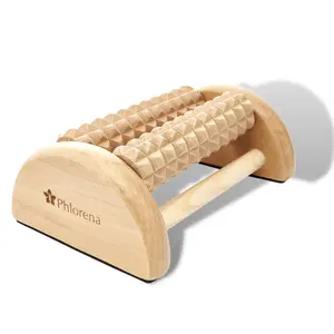 Phlorena Premium Wooden Foot Massager for Plantar Fasciitis Pain Relief - Targeted Massage Roller for Enhanced Foot Health & Stress Reduction - Ideal for Daily Use & Maderoterapia Therapy