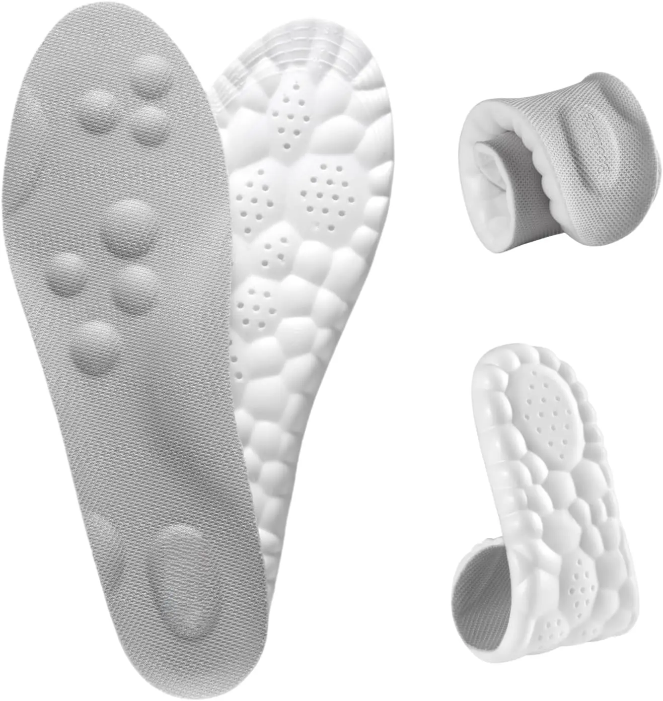 4D Cloud Tech Soles Insoles for Men Women, Super Soft Comfort Cloud Feeling Cushioning Insoles Memory Foam Arch Support Sole Inserts.