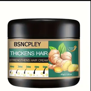 BSNCPLEY Thickens Hair Strengthens Hair Cream 60g/2.12 fl oz with Ginger for Hair Loss and Thinning Treatment - Haircare Lightweight