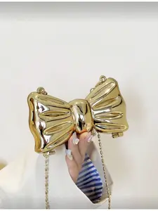 Women s Bowknot Mini Party Bag Chain Crossbody Wallet Wedding Date Clutch Purse Fashion Handbag