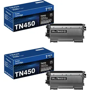 TN450 Black 2-Pack High Yield Toner  Compatible  TN-450 TN 450 Replacement for HL-2240 HL-2270DW HL-2280DW MFC-7360N MFC-7460DN MFC-7860DW IntelliFax 2840 2940 Printer