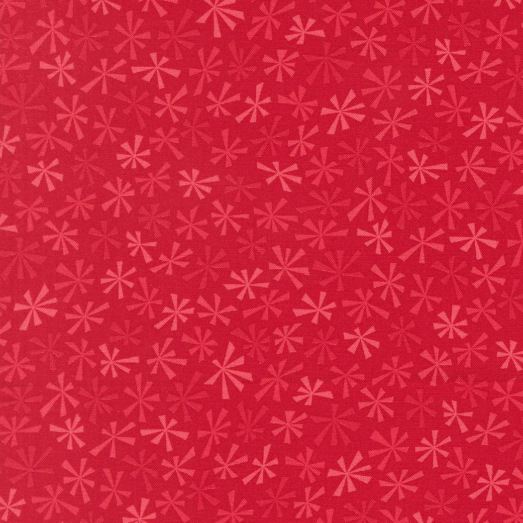 Fabric Moda Poinsettia Red Tinsel Snow Time by the Quarter Yard 22507-14
