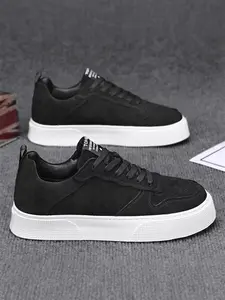 Men's Suede Retro Sneakers | Chunky Sole Casual Walking Shoes | Vintage Style Plimsolls