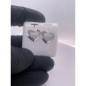 Diamond Cut Heart Earring Pushbacks! 925 Sterling Silver