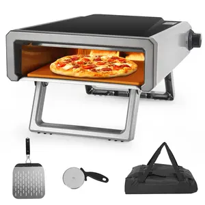 GARVEE 12" Portable Propane Pizza Oven, Stainless Steel, Outdoor