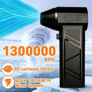 【130000RPM Turbo Blower】Smart Display 4 Speed Rechargeable Air Duster for Computer Car Home