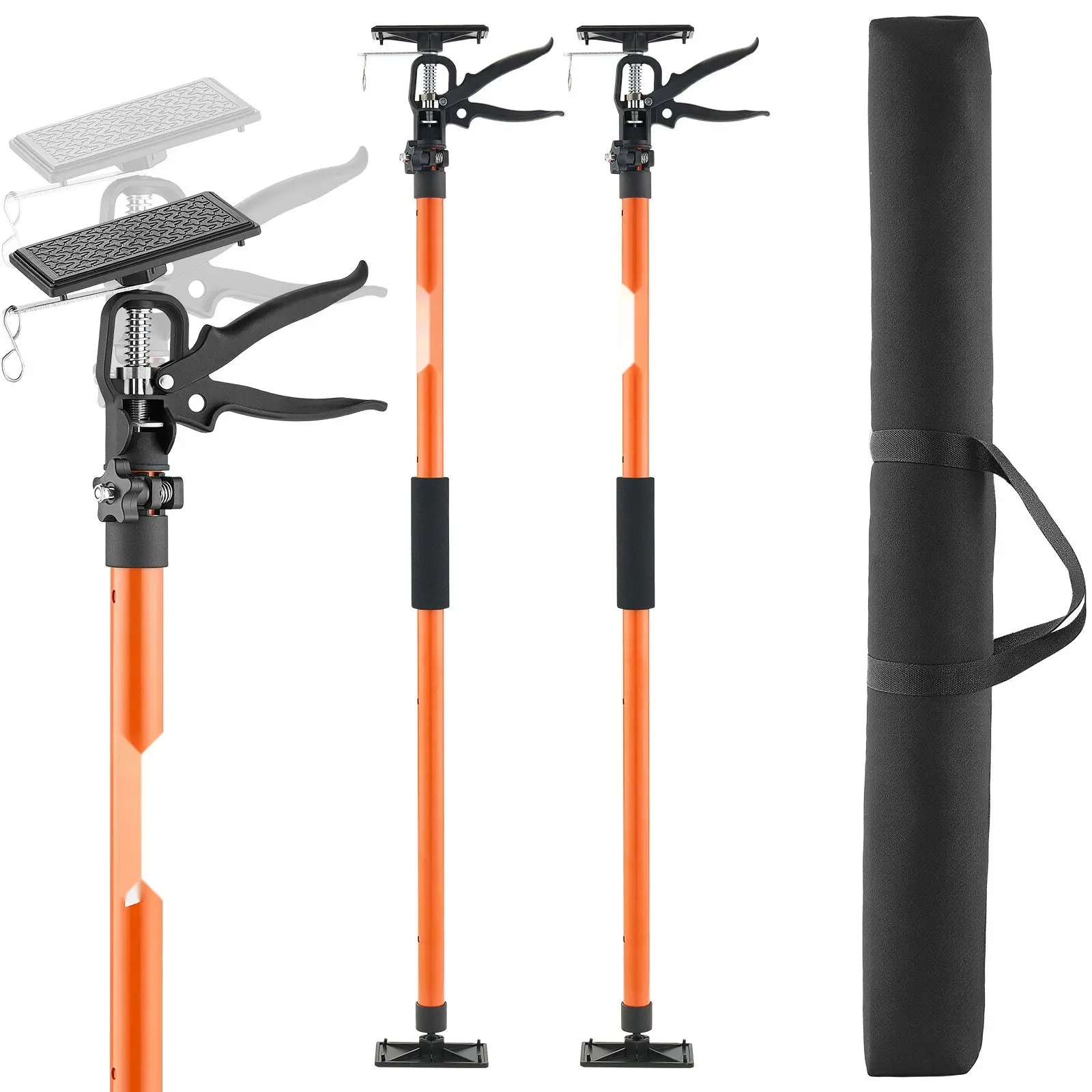 Two-Piece Adjustable Cabinet Jack Support Pole Telescopic Rod Extends From 45.7 To 114.2 Inches, Heavy-Duty Universal Cabinet Support For Furniture, Doors, Drawers, Home Improvement, DIY Projects, Quick Lifting And Stabilization