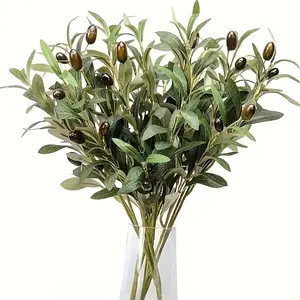 4/12 Piece Lifelike Olive Branches, Artificial Leaves, Fake Plant Decoration for Home Decor and Wedding Arrangements, Perfect Party Gifts and Creative Presents