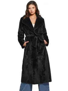 GUESS Female Ada Longline Faux-Fur Coat