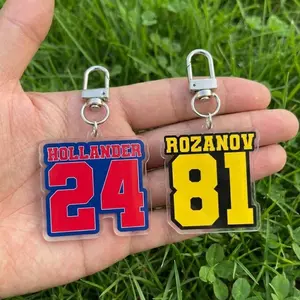 Heated Rivalry Hollanov Inspired Acrylic Keychains, Team Rozano Keychain, Ilya Rozanov Keychain