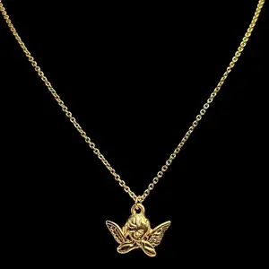 Small Gold Cherub Necklace