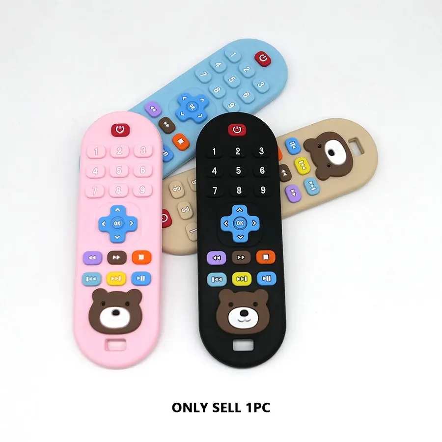 Remote-Control-Shaped Baby Teether Toy, Teether Toy for Newborn Boys and Girls, Suitable as a Gift for Boys and Girls, Sensory Teether
