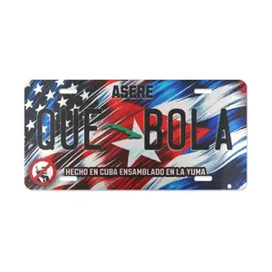 Cuban Pride Vanity Plate, Fun Car Accessory, Unique Gift for Car Enthusiasts, Decorative License Plate, Home Decor, Personalized Car Tag