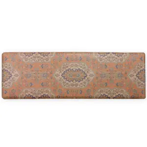212 MAIN Persepolis Anti-Fatigue Long Dopamine Orange Doormat - 60x20 in., Chic Look, Vintage Print, Interior Household Textile Rug, Dopamine Orange Doormats