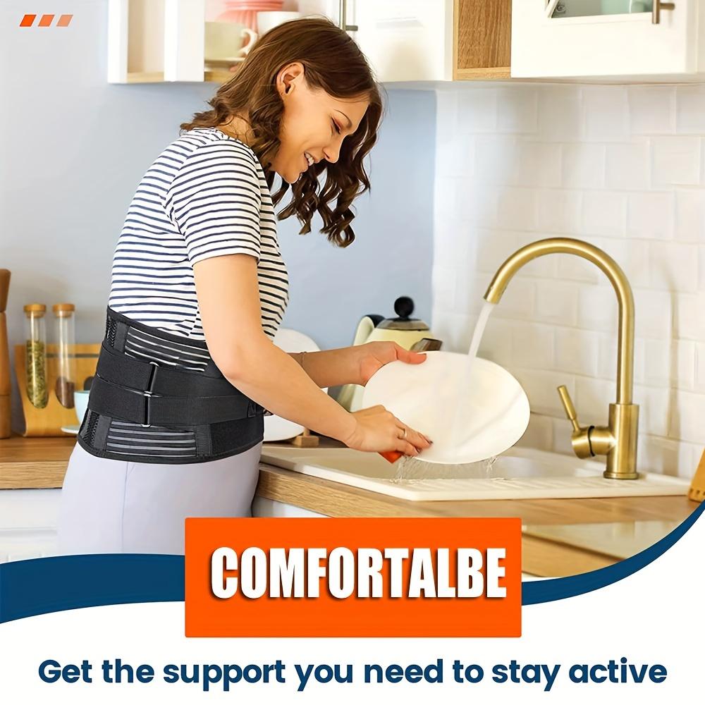 1pc Adjustable Dual Elastic Straps For Women & Men Breathable Lower Back Brace For Lower Back Support, Lumbar Support Belt With Lumbar Pad