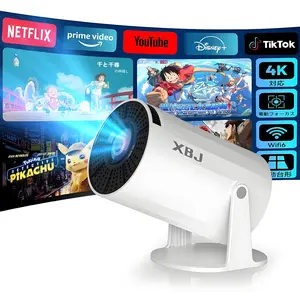 Portable Full HD Projector with Android OS for Home Entertainment and Travel Use Mini 4K Decoding Projector with 5G WiFi 6 & BT 5.0 720P Full HD 160 ANSI Lumens Portable Home Theater for Android Audio Bluetooth Game Bigger Watch Better Audio