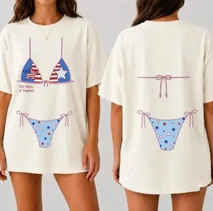 Comfort Colors 250 Years Of Freedom T-Shirt, Patriotic 4th Of July Outfits, Summer BBQ Party Wear, Red White Blue Bikini Shirt