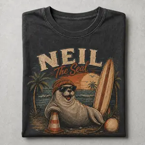 Comfort Colors Neil The Seal Shirt, Caution Chaos In Blubber Tee, Funny Elephant Seal Shirt, Ivory Graphic Tee, Cute Sarcastic Animal Gift