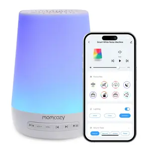 Momcozy Noise Baby Sound Machine with Night Light, 34 Soothing Sounds Timer APP Control Personal Sleep Program Blue Color, Home Decor