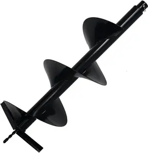 Replacement Auger Digging Bit 10" For  Holes Earth Digger Planting Drill 3/4" Shaft Size Fence Hole Digging Bit