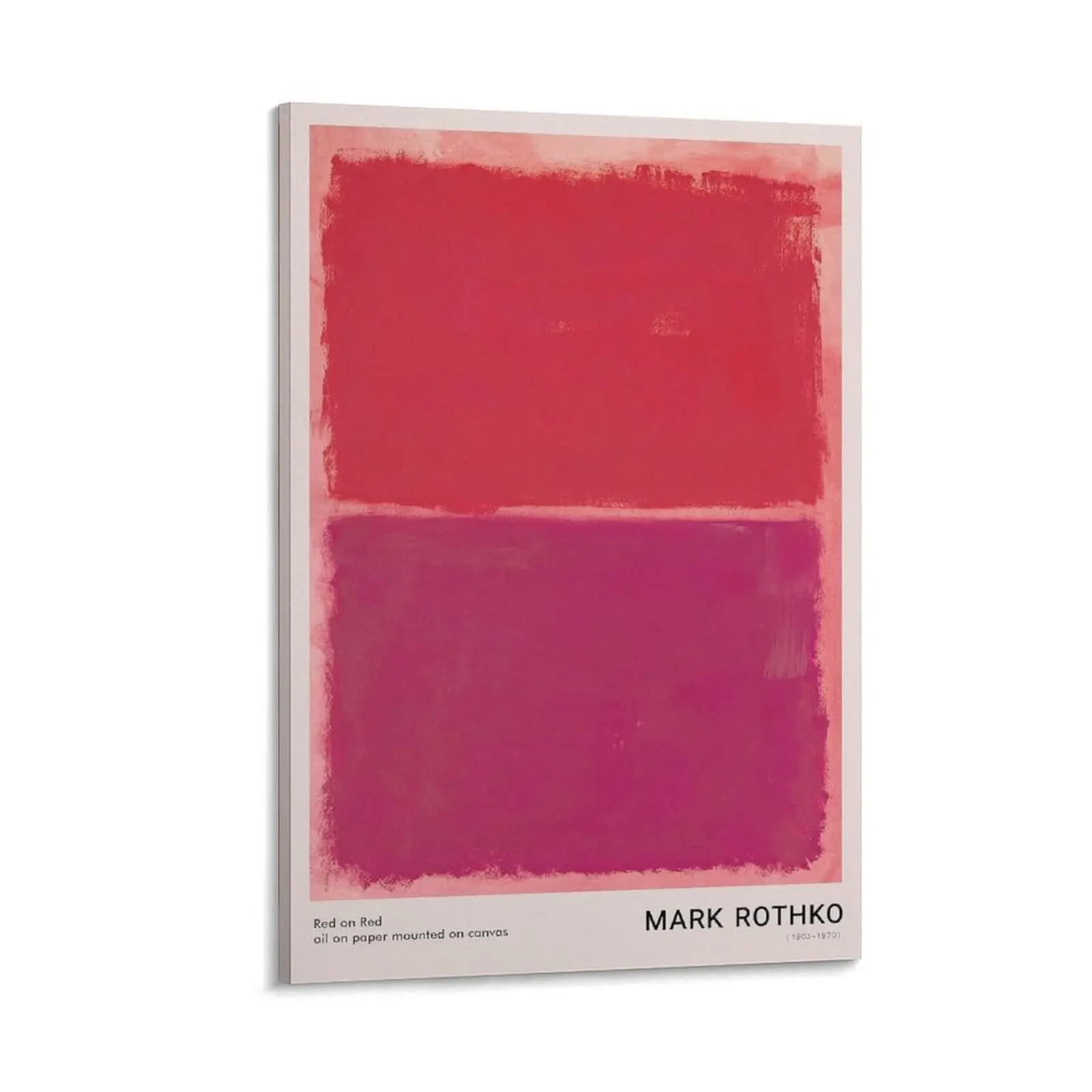 Mark Rothko Red Mid-Century Blocks Abstract Shapes Illustrations Fine Art Canvas Poster Bedroom Decor Sports Landscape Office Room Decor Gift Frames Wall Decoration Photo Ornaments Artistic Print Frame-Style