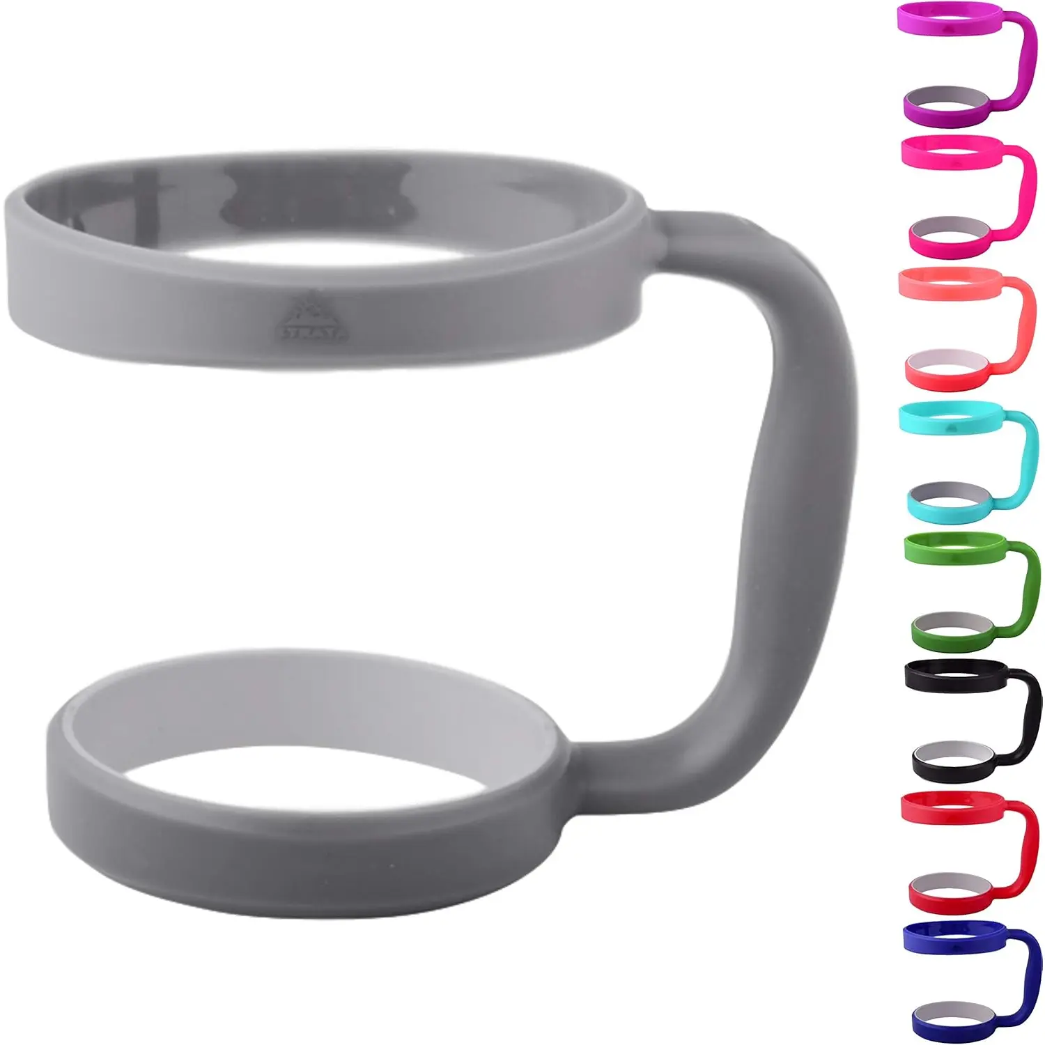 STRATA CUPS 30 Oz Tumbler Handle - Available for 30 Oz YETI Tumbler, OZARK TRAIL Tumbler, Rambler Tumbler- BPA Free (Gray) STRATA CUPS