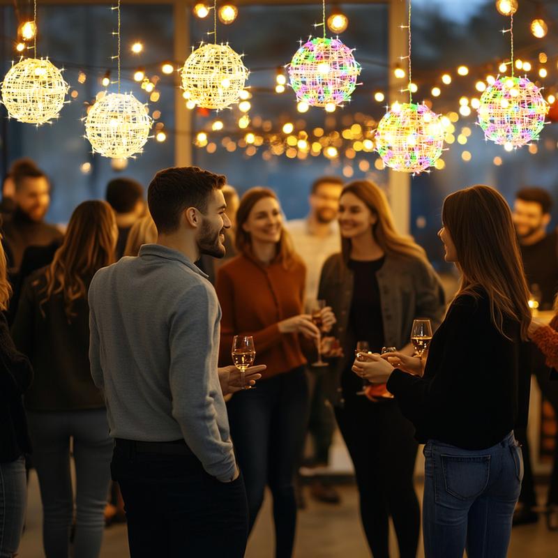 Color Changing Christmas Outdoor Ball Lights: 7.87-Inch Light Spheres, 11 Lighting Modes + 4 Dimming Levels, Remote Control + Timer Function, Waterproof and Durable Design, Perfect for Yard, Garden, Patio, Wedding, and Party Decorations, 4-Pack. Ornaments