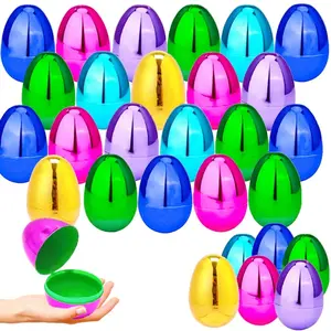 Easter Eggs Set, 12/24pcs Electroplated Decorations, Perfect for Easter Party Favors, School Gifts & Birthday Decorations, Model Xinghao 0053